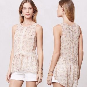 Anthropologie Channeled Lace top